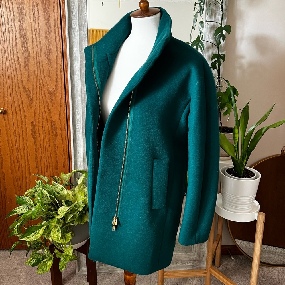 JCrew City Coat, Size 0, Green
